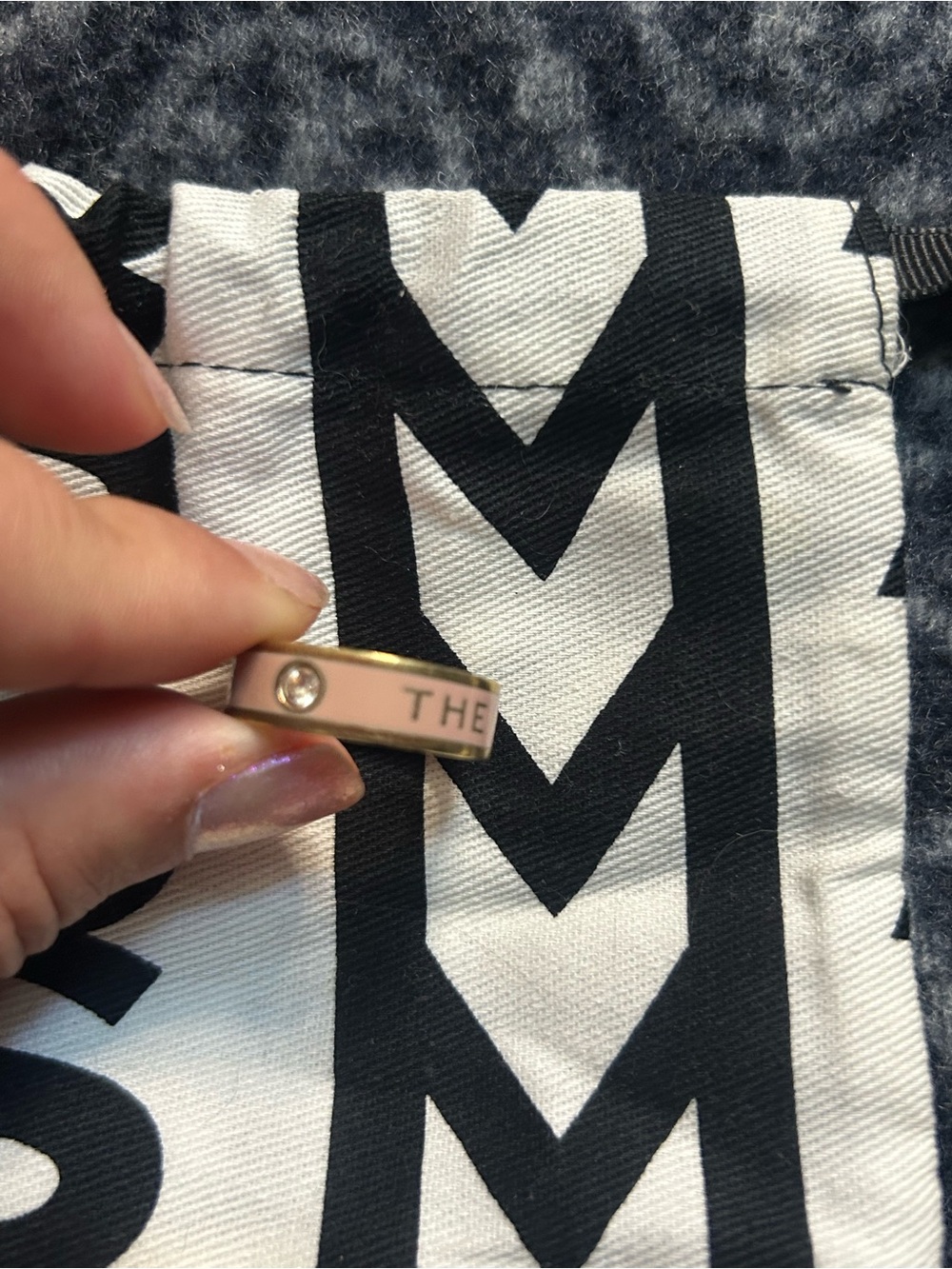 ROSE GOLD AND BABY PINK MARC JACOBS RING SZ 8